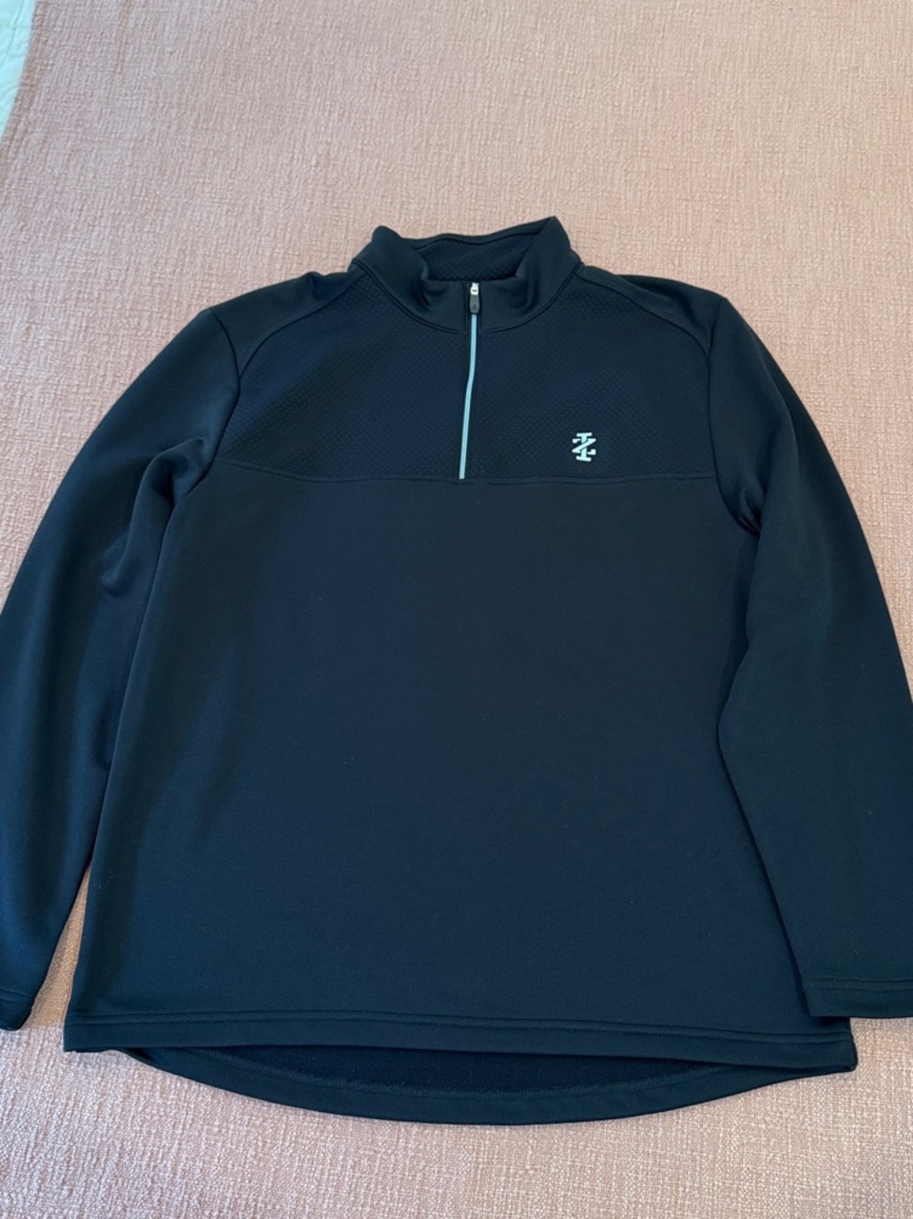 Izod Golf men’s Quarter-Zip Black Athletic moisture wicking quick dry Pullover